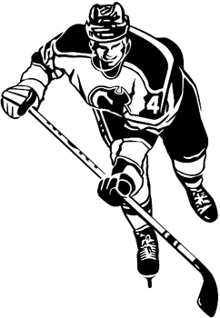 Hockey Player Decal Customized ONLINE. 0663