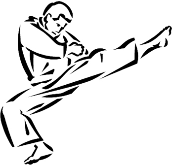 Karate Kick Decal Customized ONLINE. 0666