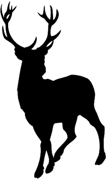 Stag silhouette deer Hunting Decal Customized ONLINE. 0690