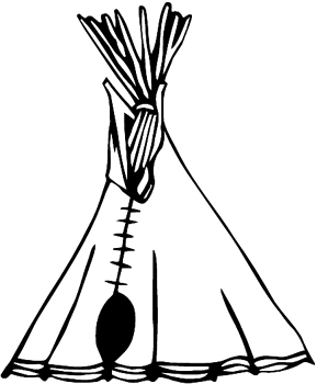 Indian Tee-pee Vinyl Decal Customized ONLINE. 0700