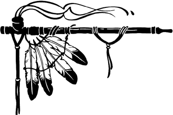 Indian Peace Pipe Decal Customized ONLINE. 0703