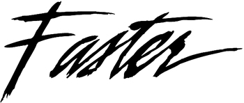 FASTER lettering Decal Customized ONLINE. 0711