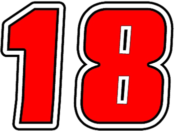 18 Race Number Decal / Sticker d