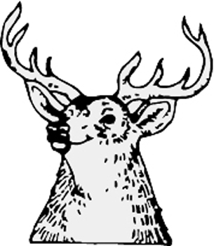 Deer with antlers Vinyl Decal Customized Online. 0921