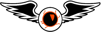 Eyeball with wings vinyl sticker. Customize on line. 0947