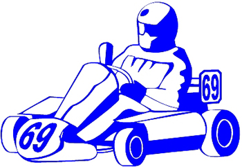 Go Cart Racer Decal Customized Online. 0978