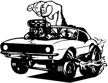Camaro Cartoon Drawing Decal Customized Online. 1182