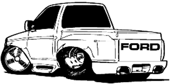 Truck Drawing Decal Customized Online. 1183
