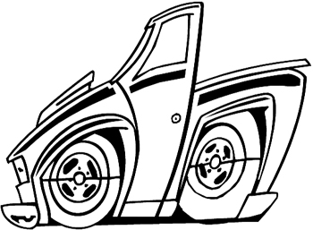 Cartoon Truck Drawing Decal Customized Online. 1184