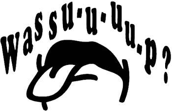 Wassu u up? lettering Whats Up?  Decal Customized Online.  1211
