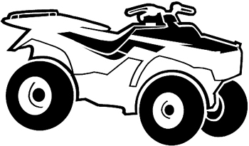 ATV vinyl sticker. Personalize on line. 1255