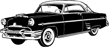 1950s Classic car vinyl sticker. Customize on line. 1314