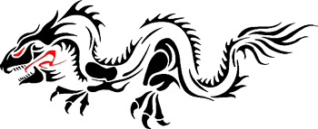Chinese Dragon vinyl decal. Customized Online. 1319