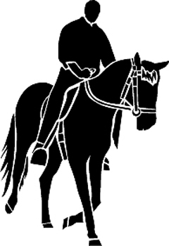 Horse and Rider Decal Customized Online. 1356