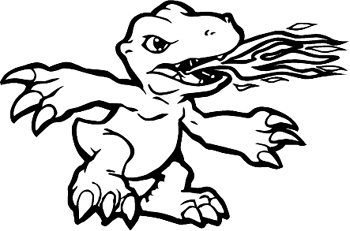 Fire breathing baby dragon Vinyl Decal Customized Online. 1371