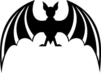 Bat With Spread Wings Vinyl Decal Customized Online. 1396