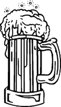 Beer mug vinyl decal. Customized Online. 1410