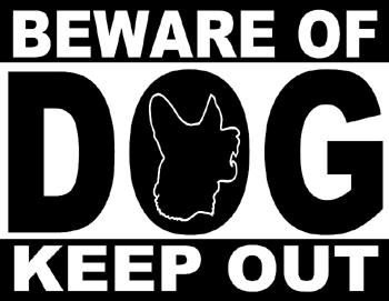 'Beware of dog- keep out' Lettering Decal Customized Online. 1416