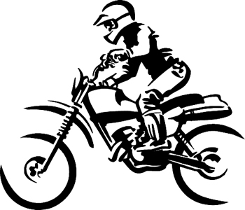Motorcycle dirtbike rider decal Customized Online. 1419