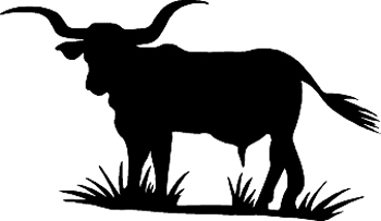 Bull standing alone Decal Customized Online. 1455