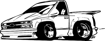 Chevy lowrider truck Decal Customized Online. 1534