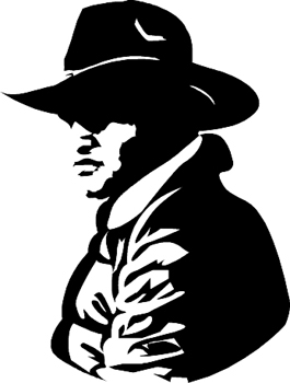 Design Your Own Decal – Popular Decals - Cowboy profile vinyl decal ...