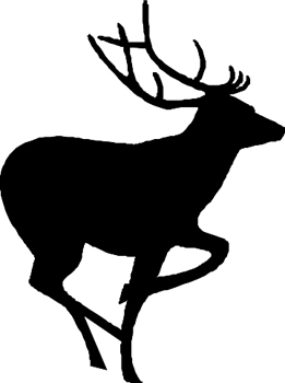 Reindeer silhouette hunting Decal Customized Online. 1577