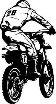 Motorcycle dirt bike rider Decal Customized Online. 1583