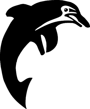 Dolphin mascot decal Customized Online. 1604