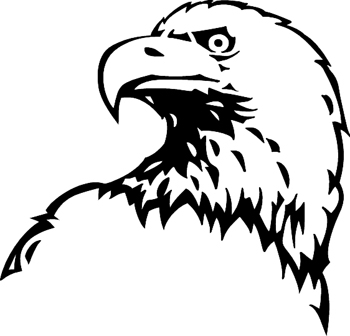 Eagle Head Mascot Decal Customized Online. 1615