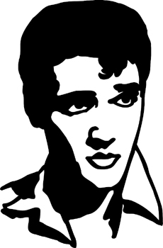 Elvis head vinyl decal Customized Online.  1619