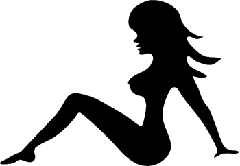 Sexy lady silhouette Decal Customized Online. 1681