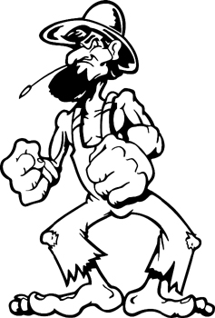 Hillbilly Comic Vinyl Decal Customized Online. 1726