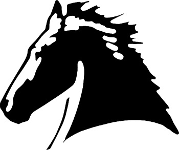 Horse head profile vinyl sticker. Customize on line. 1739