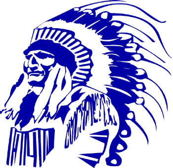 Indian Chief in full headdress vinyl sticker. Personalize on line. 1752