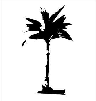 Palm Tree vinyl decal. Customized Online. 2538