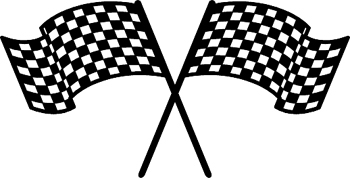 Checkerd flags racing vinyl Decal Customized Online. 2571