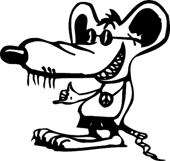 Cool Dude Rat vinyl sticker Customize on line. 2583