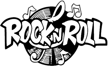 'Rock n Roll' lettering vinyl sticker. Customize on line. 2595
