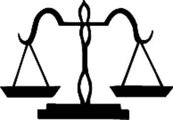 Scales of Justice Vinyl Decal Customized Online. 2605