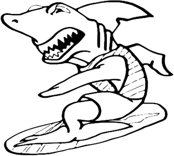 Surfin shark Decal Customized Online. 2614