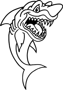 Toon shark Decal Customized Online. 2617