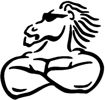 Cool Muscle Horse vinyl sticker. Customize on line. 2645