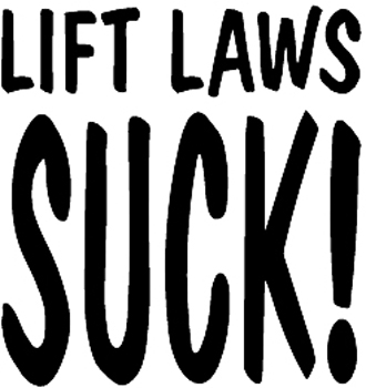'lift law sucks' lettering Vinyl Decal Customized Online. 2713