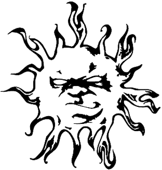 Cool Sun face Decal Customized Online. 2721