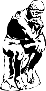 The Thinker Statue vinyl Decal Customized Online. 2767