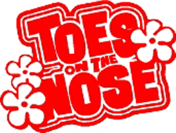'Toes on the nose' lettering Decal Customized Online. 2811