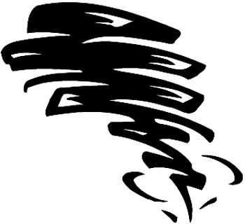 Scribbled Tornado vinyl sticker. Customize on line. 2824