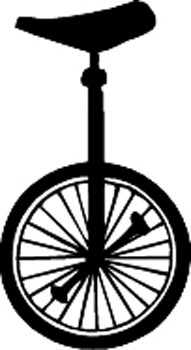 Unicycle Decal Customized Online. 2847