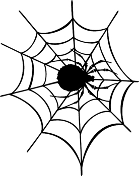 Spider in web vinyl Decal Customized Online. 2853